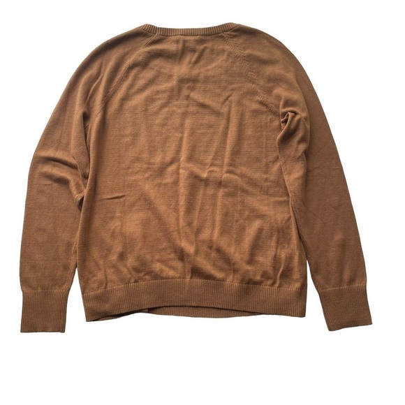 Talbots Side Button Sweater Crew Neck Sweater Chestnut Brown Size Small NWT - Picture 9 of 10